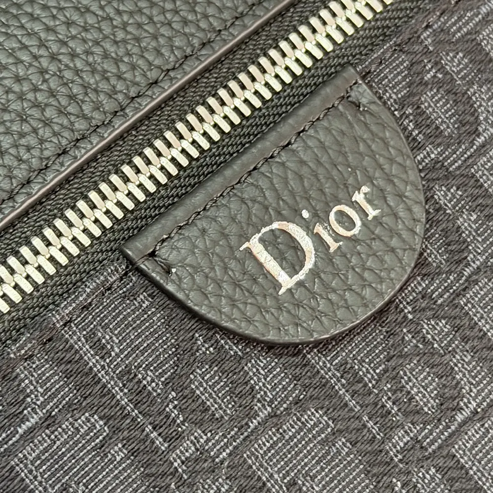 Dior Men Rider Zipped Messenger Bag Black Dior Oblique Jacquard and Black Grained Calfskin - image 11