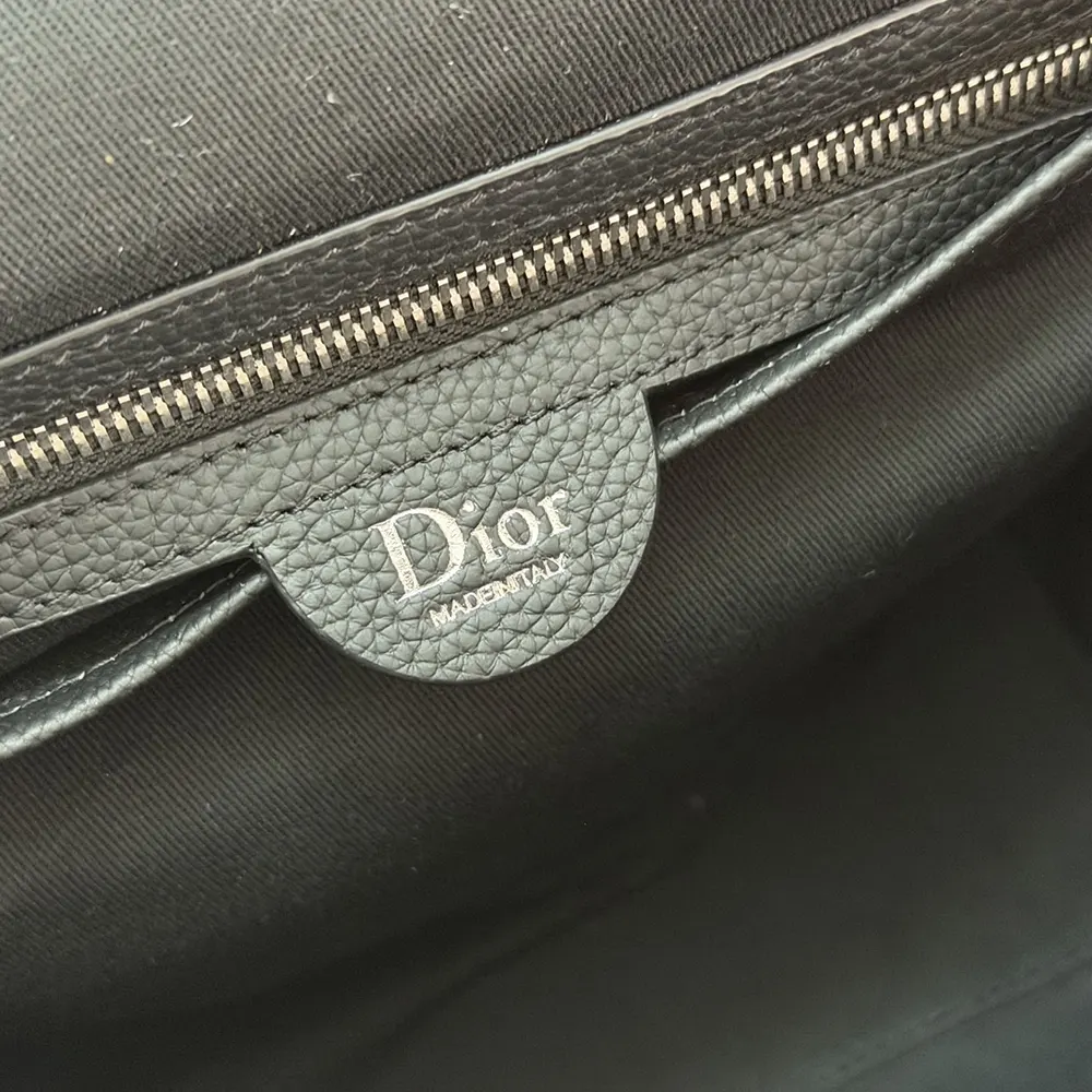 Dior Men Small Dior Jett Messenger Bag with Flap Black Dior Gravity Leather - image 6