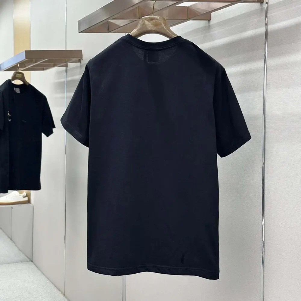 Dior Women T-Shirt with Dior Secret Garden Motif Relaxed Fit Black Cotton Jersey - image 4