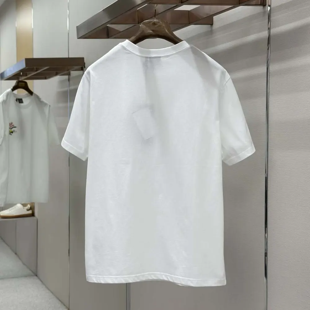 Dior Women T-Shirt with Dior Secret Garden Motif Relaxed Fit White Cotton Jersey - image 4