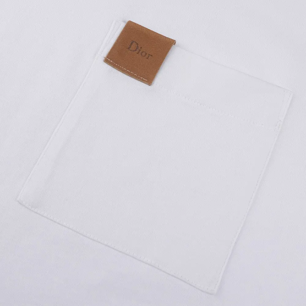 Dior Women T-Shirt with Pocket Relaxed Fit White Cotton Jersey - image 5