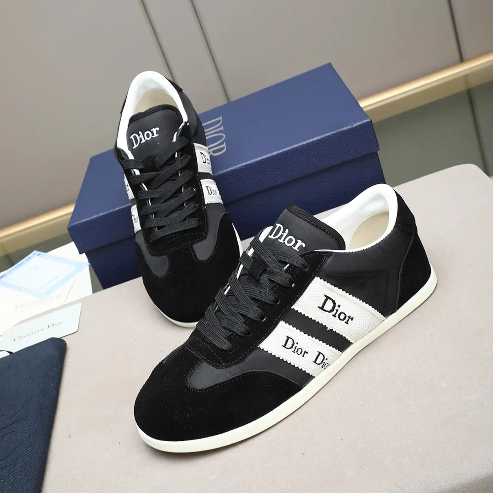 Dior Unisex Ribbon Sneaker Black Suede Calfskin and Technical Fabric - image 4
