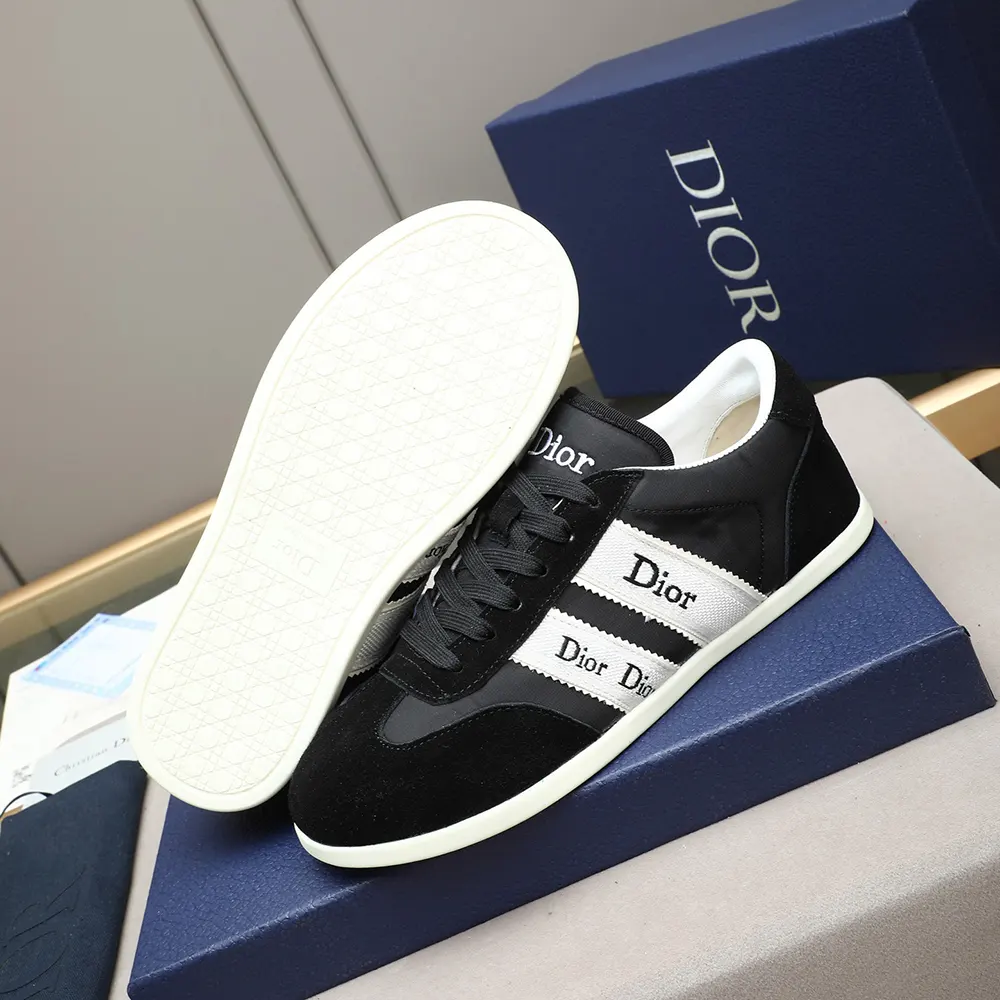 Dior Unisex Ribbon Sneaker Black Suede Calfskin and Technical Fabric - image 10