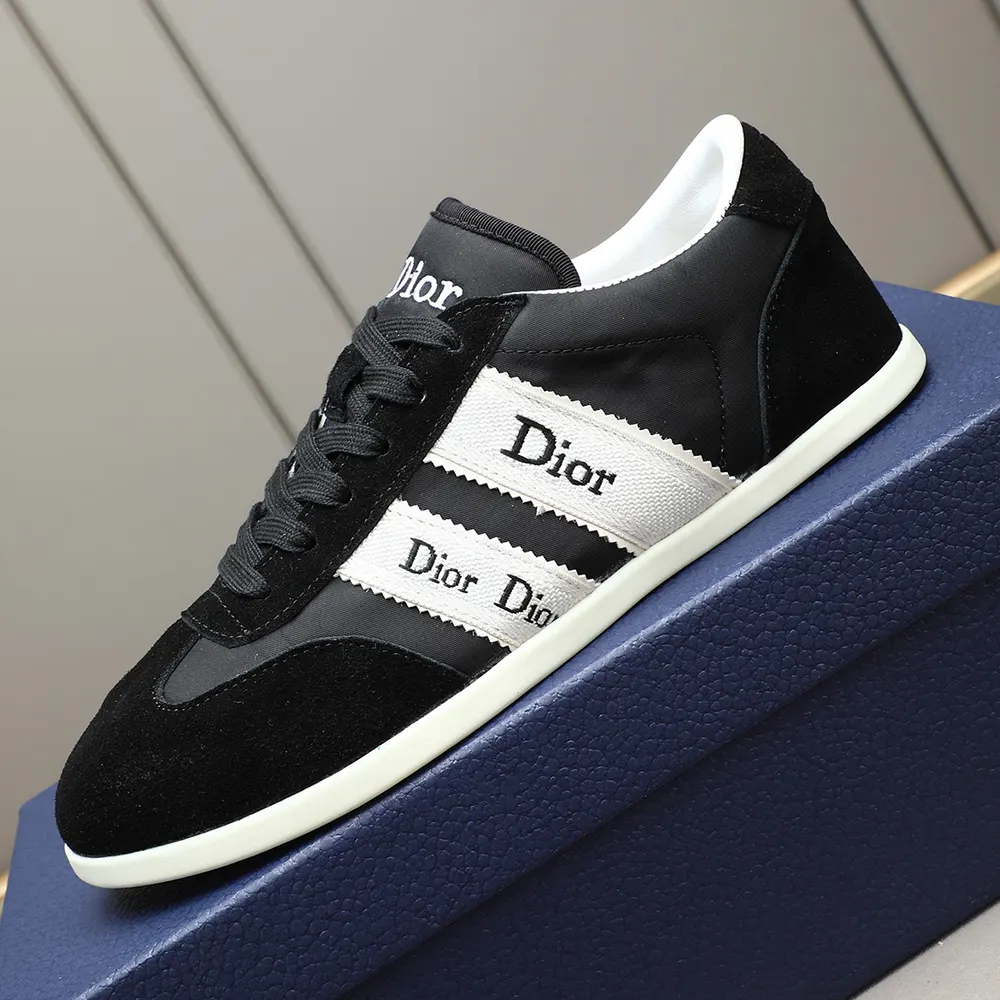 Dior Unisex Ribbon Sneaker Black Suede Calfskin and Technical Fabric - image 8