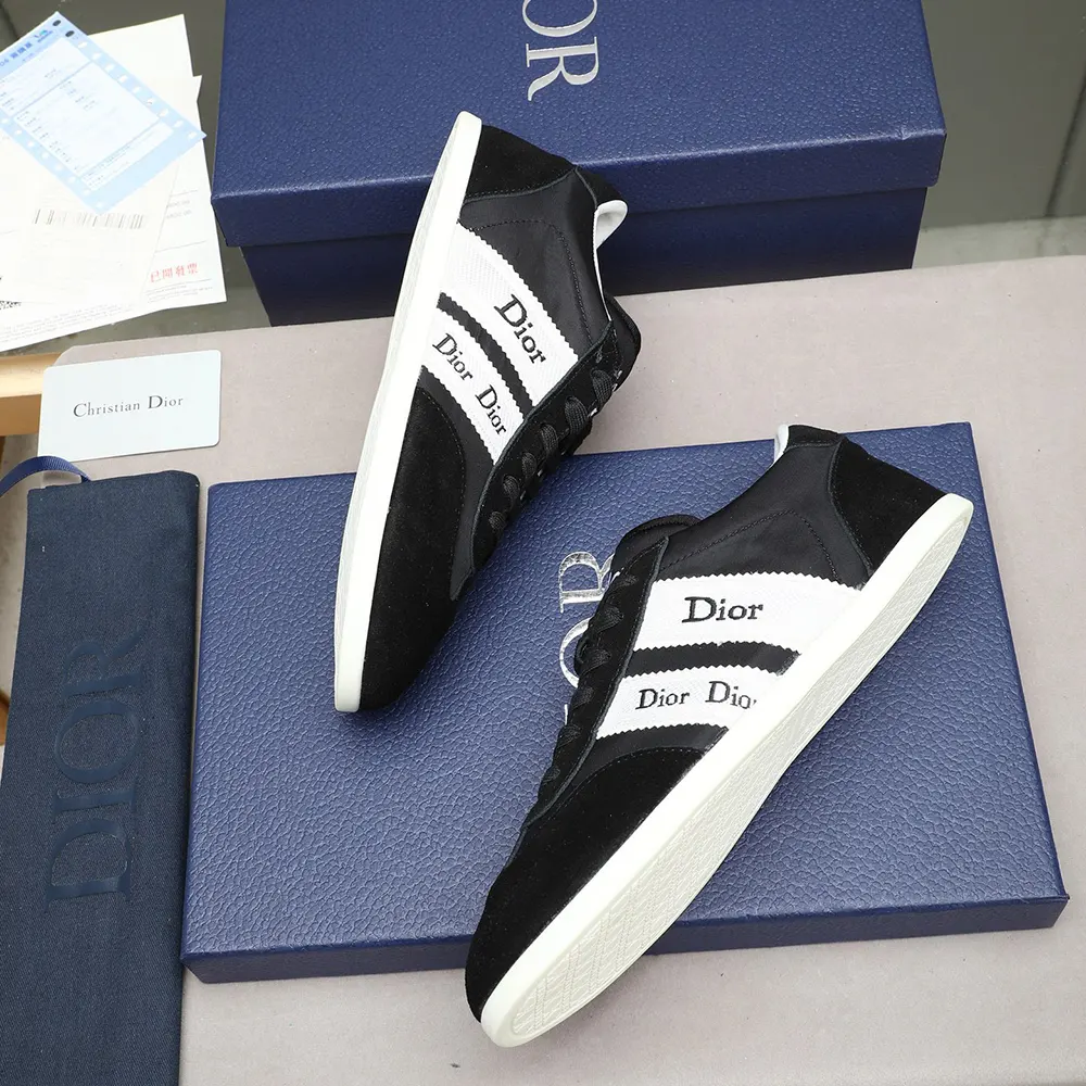 Dior Unisex Ribbon Sneaker Black Suede Calfskin and Technical Fabric - image 6