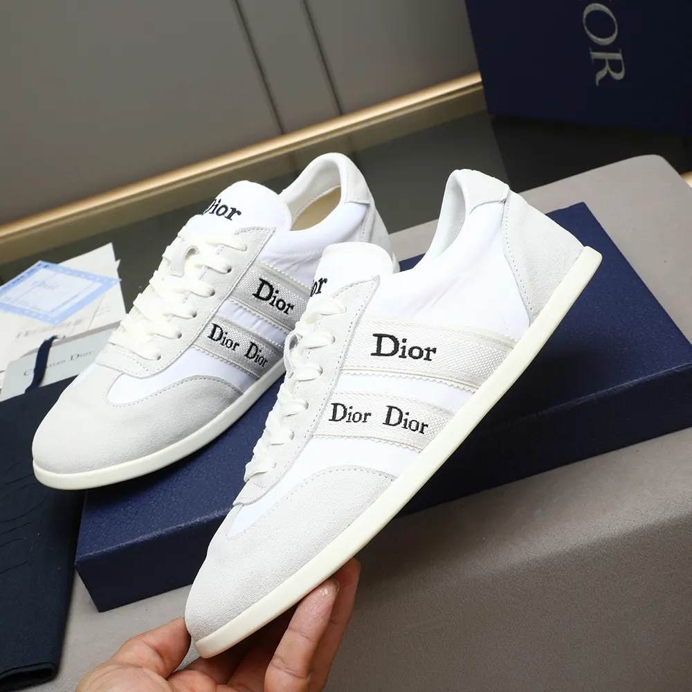 Dior Unisex Ribbon Sneaker White Suede Calfskin and Technical Fabric - image 6