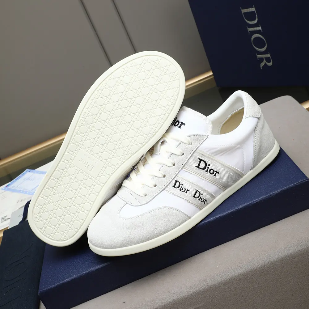 Dior Unisex Ribbon Sneaker White Suede Calfskin and Technical Fabric - image 9