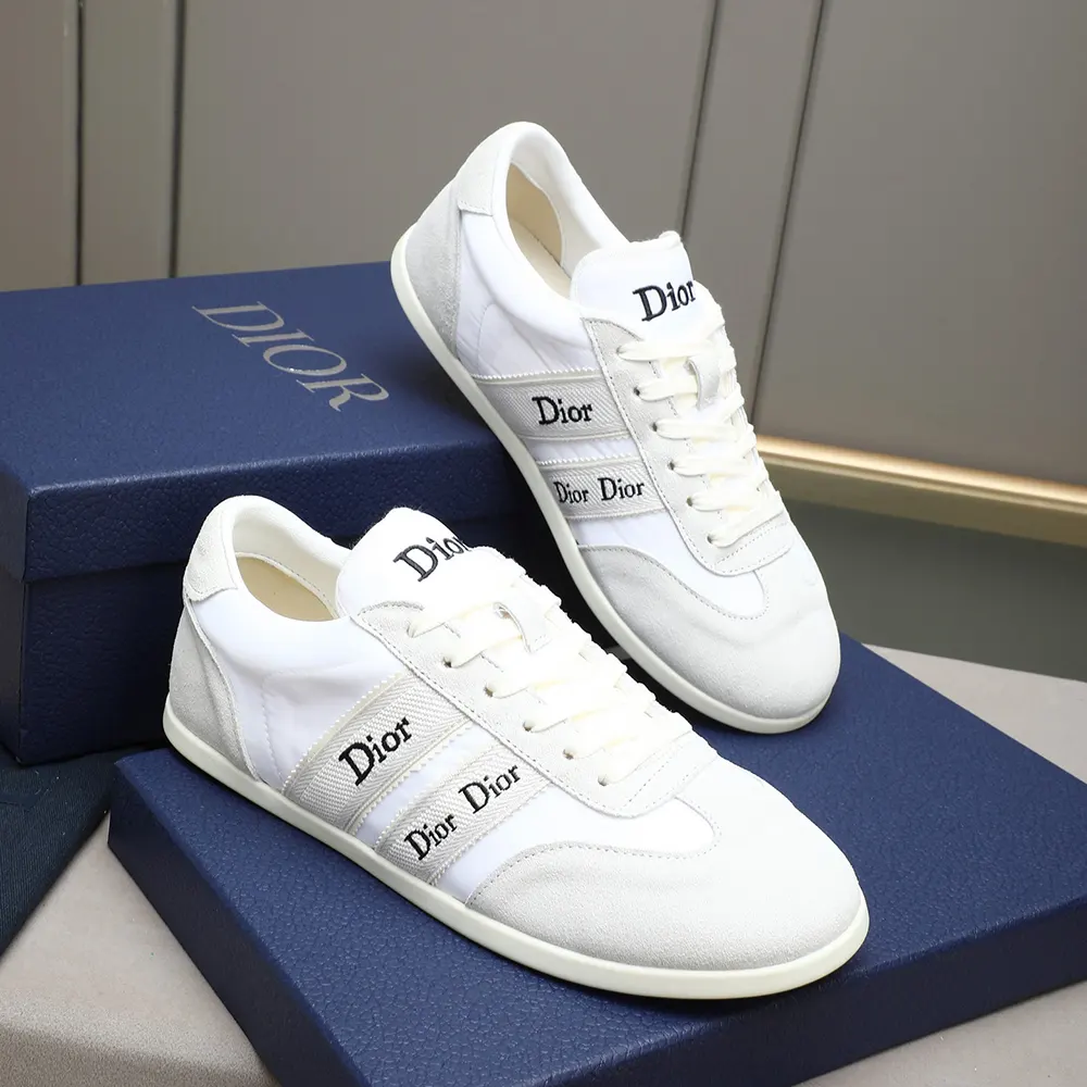 Dior Unisex Ribbon Sneaker White Suede Calfskin and Technical Fabric - image 5
