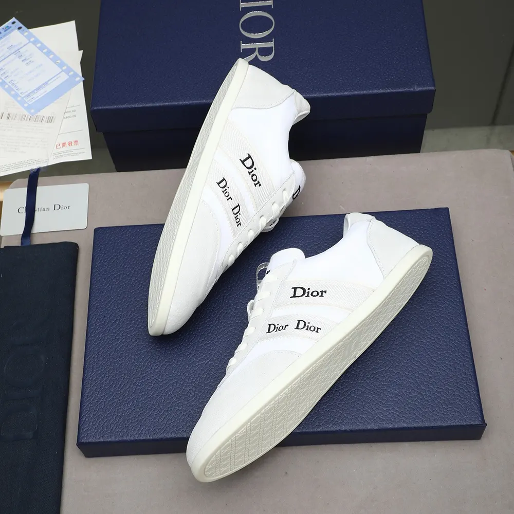 Dior Unisex Ribbon Sneaker White Suede Calfskin and Technical Fabric - image 7