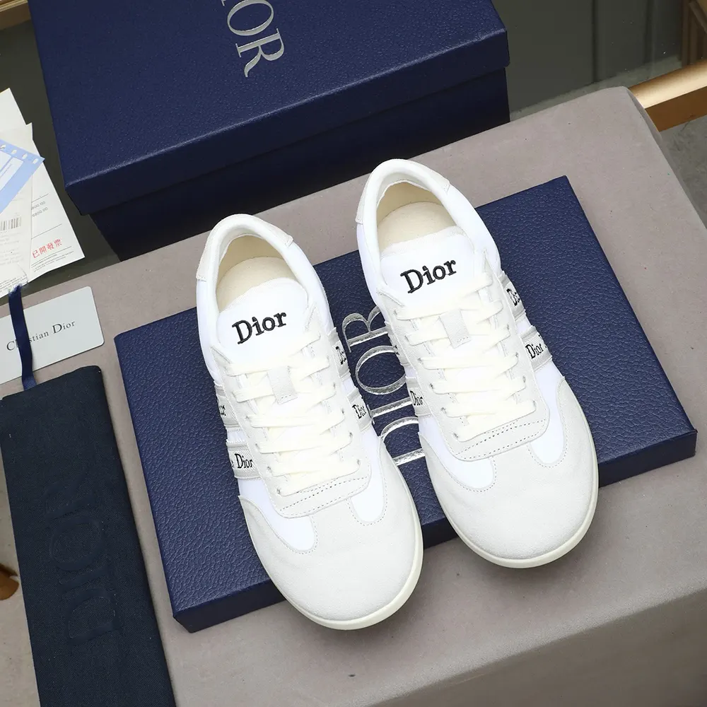 Dior Unisex Ribbon Sneaker White Suede Calfskin and Technical Fabric - image 4
