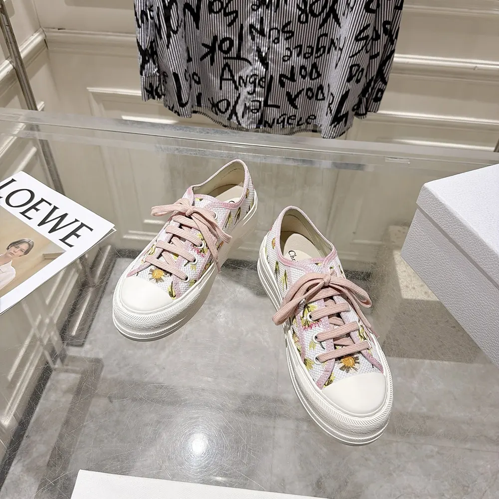 Top view showing lace-up closure on Dior Women Walk’n’Dior Platform Sneaker