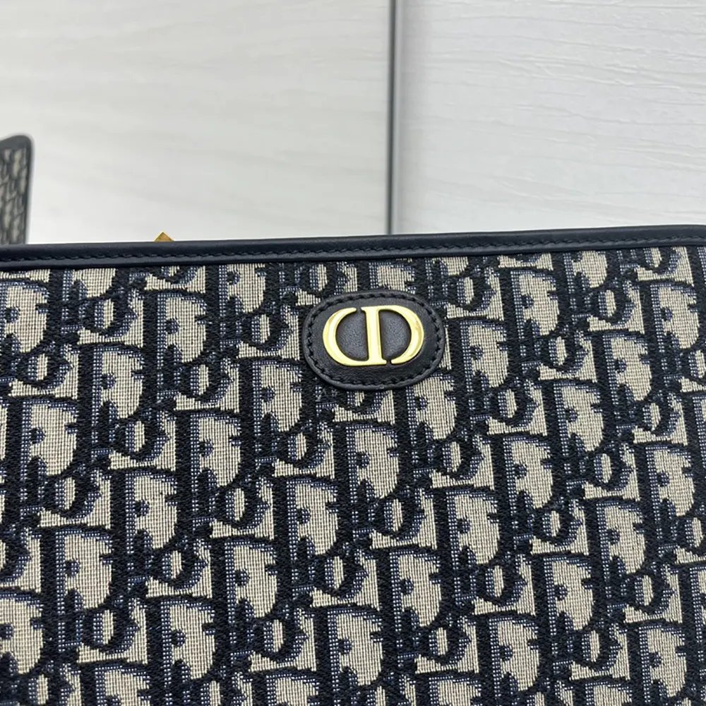 Dior Women 30 Montaigne Dea Pouch Blue Dior Oblique Jacquard - image 8