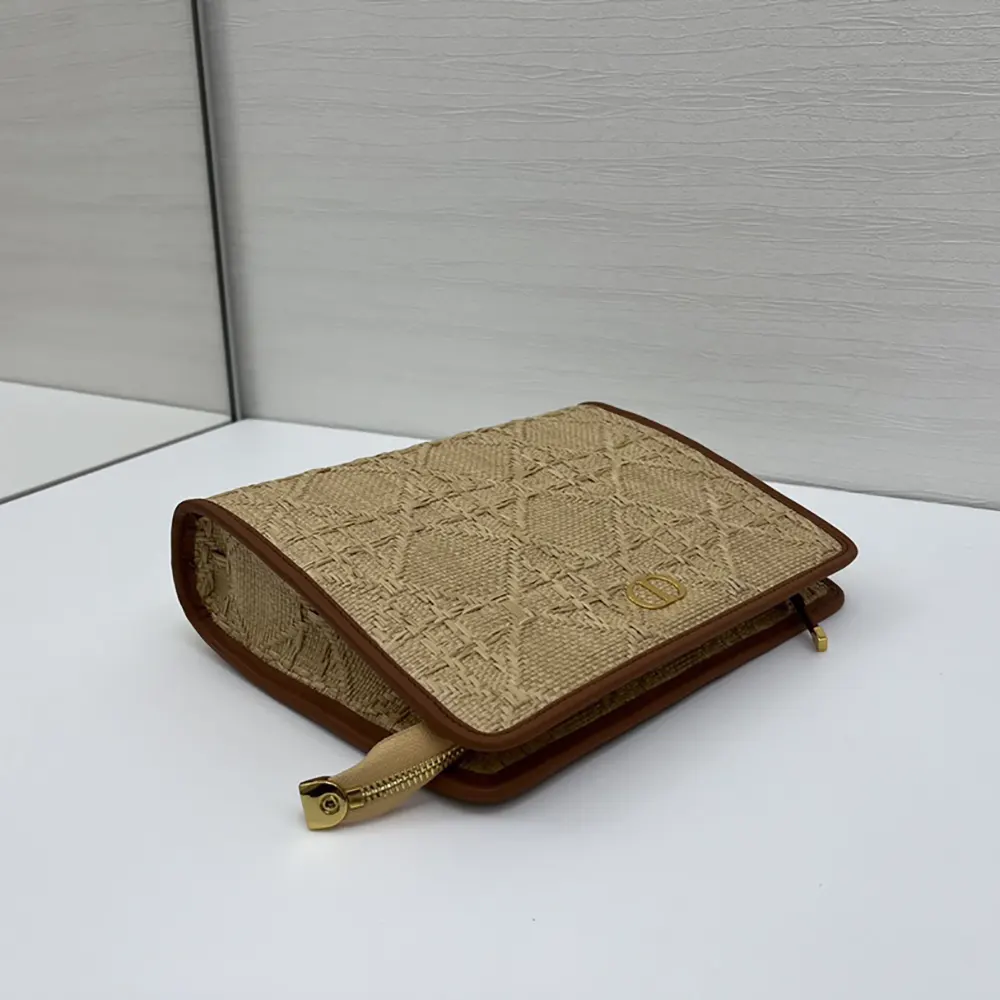Dior Women 30 Montaigne Dea Pouch Natural Cannage Raffia - image 6