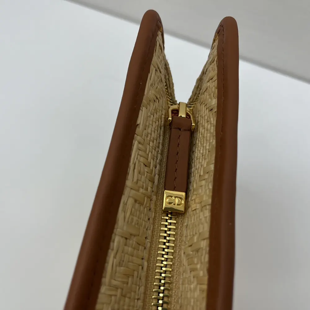 Dior Women 30 Montaigne Dea Pouch Natural Cannage Raffia - image 8