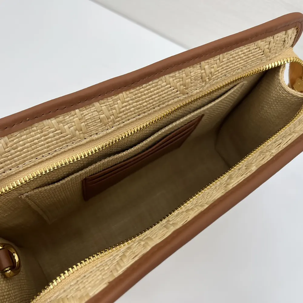 Dior Women 30 Montaigne Dea Pouch Natural Cannage Raffia - image 9