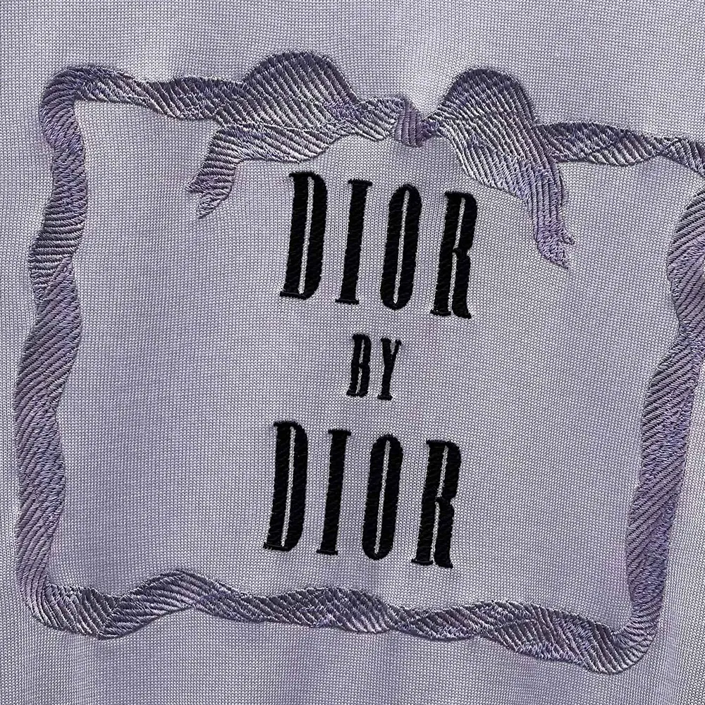 Dior Women Book Cover Short-Sleeved Sweater Lilas Silk Knit - image 8