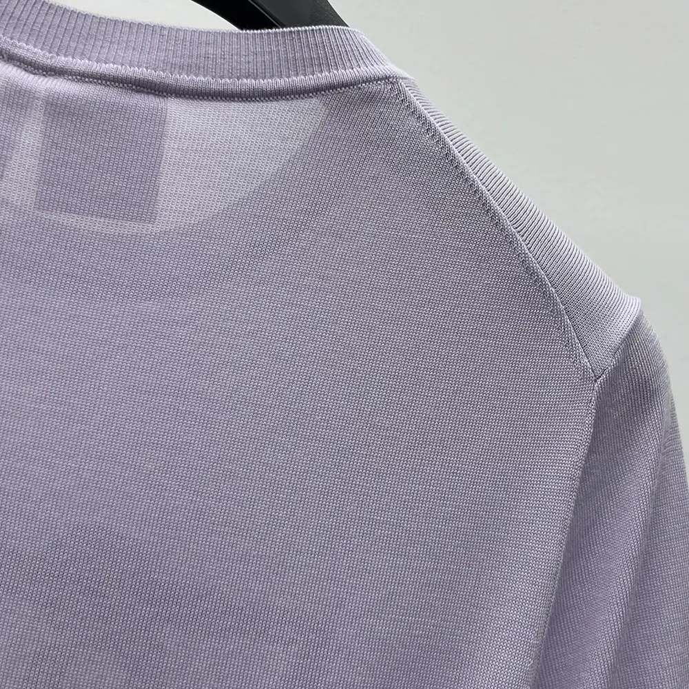 Dior Women Book Cover Short-Sleeved Sweater Lilas Silk Knit - image 6