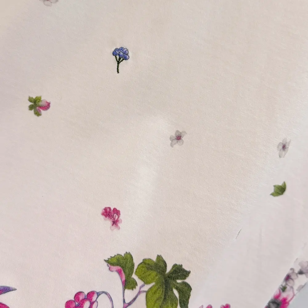 Dior Men Embroidered Fitted T-Shirt White Cotton Jersey with Multicolor Dior Hortensia Garden Motif - image 7