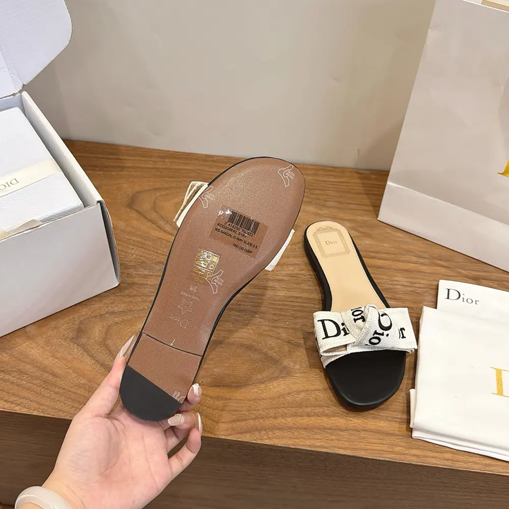 Dior Women J’Adior Slide Black Embroidered Cotton - image 10