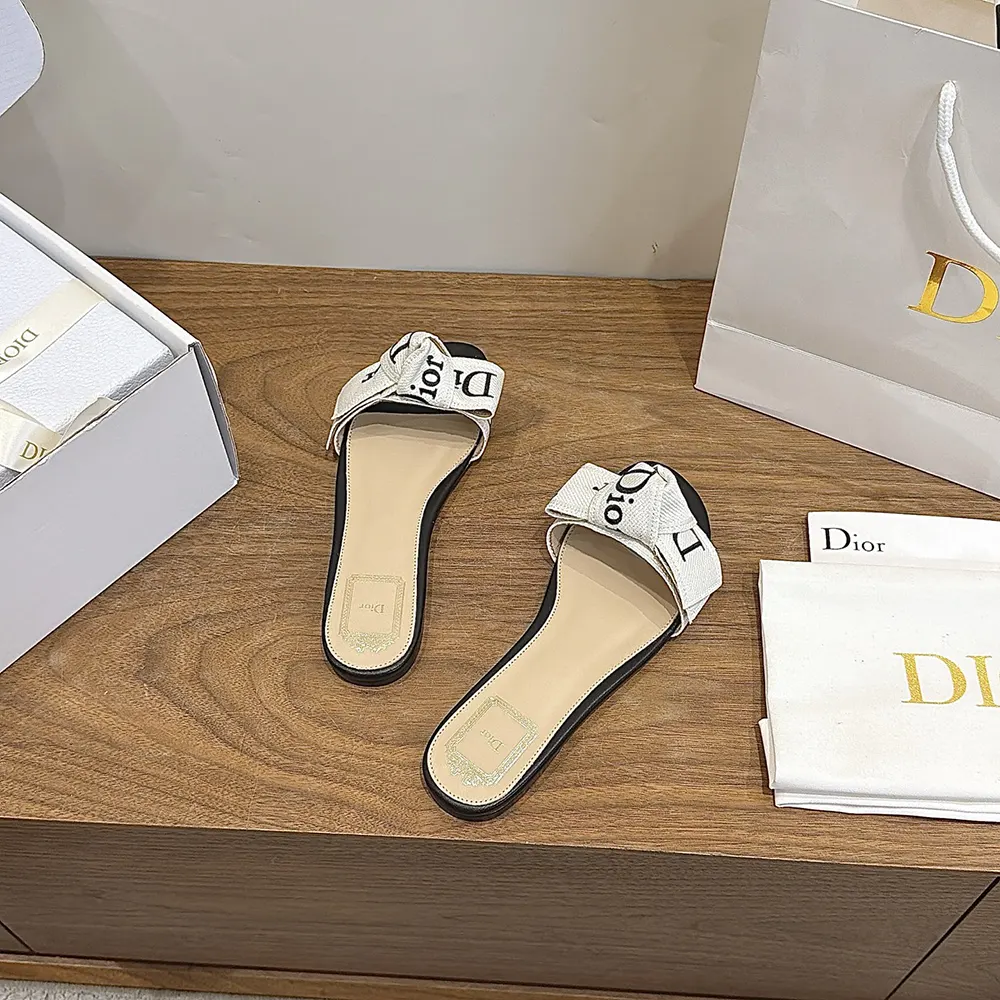 Dior Women J’Adior Slide Black Embroidered Cotton - image 6