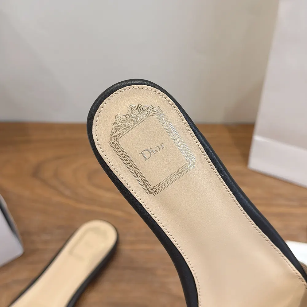 Dior Women J’Adior Slide Black Embroidered Cotton - image 9