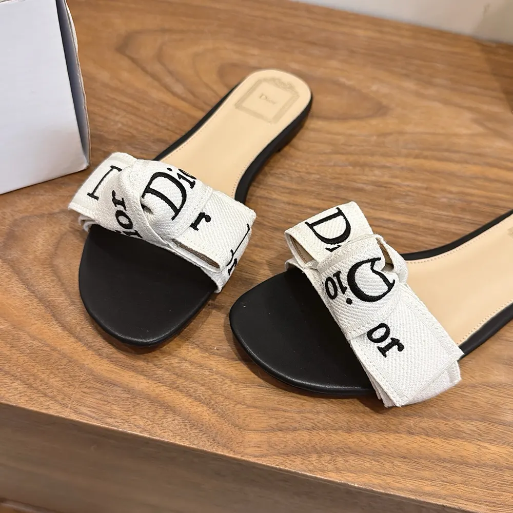 Dior Women J’Adior Slide Black Embroidered Cotton - image 8