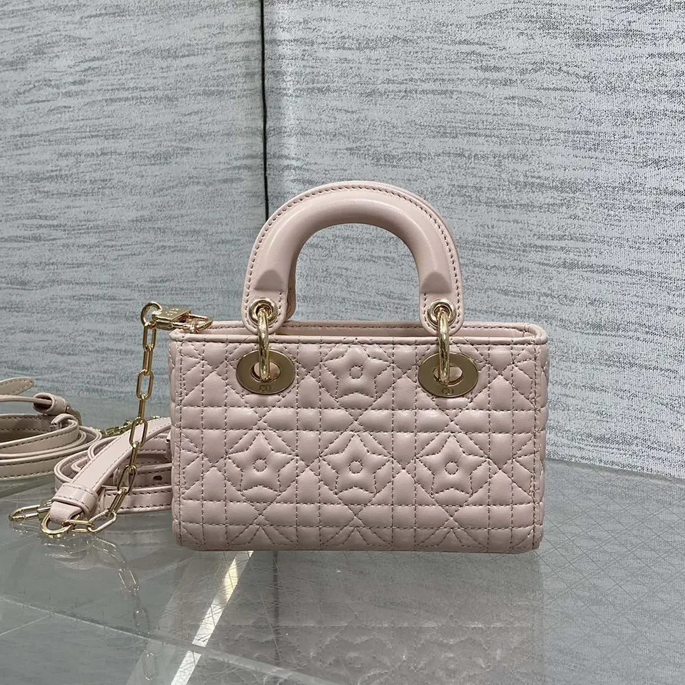 Dior Women Lady D-Joy Micro Bag Pink Cannage Lambskin with Star Motif - image 4