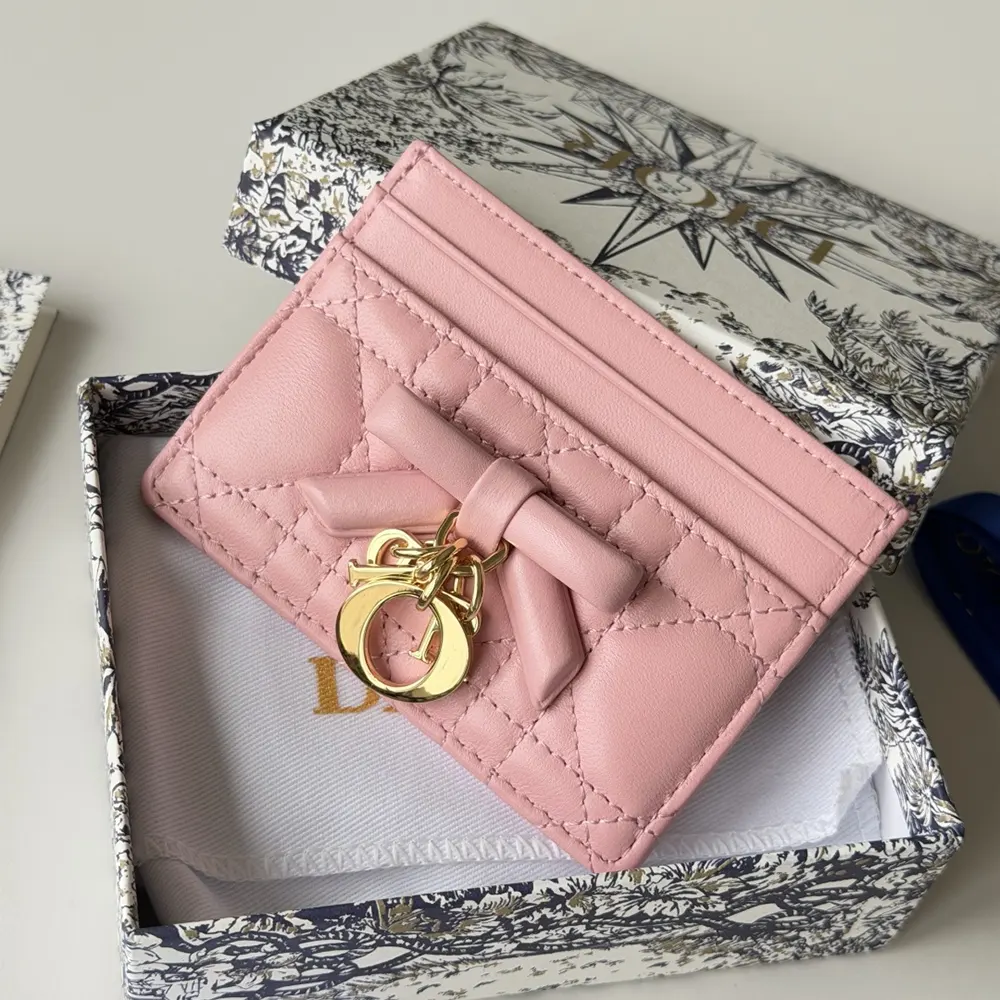 Dior Women Lady Dior Freesia Card Holder Black Cannage Lambskin - image 17