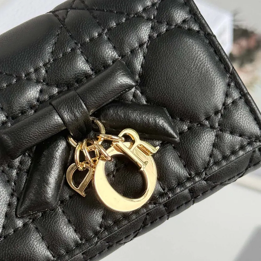 Dior Women Lady Dior Glycine Wallet Black Cannage Lambskin - image 6