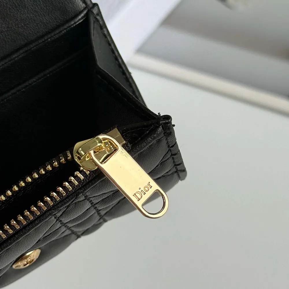 Dior Women Lady Dior Glycine Wallet Black Cannage Lambskin - image 7