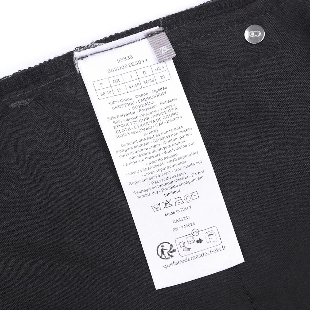 Dior Men Long Regular Jeans with Dior Clover Embroideries Black Cotton Twill - image 9