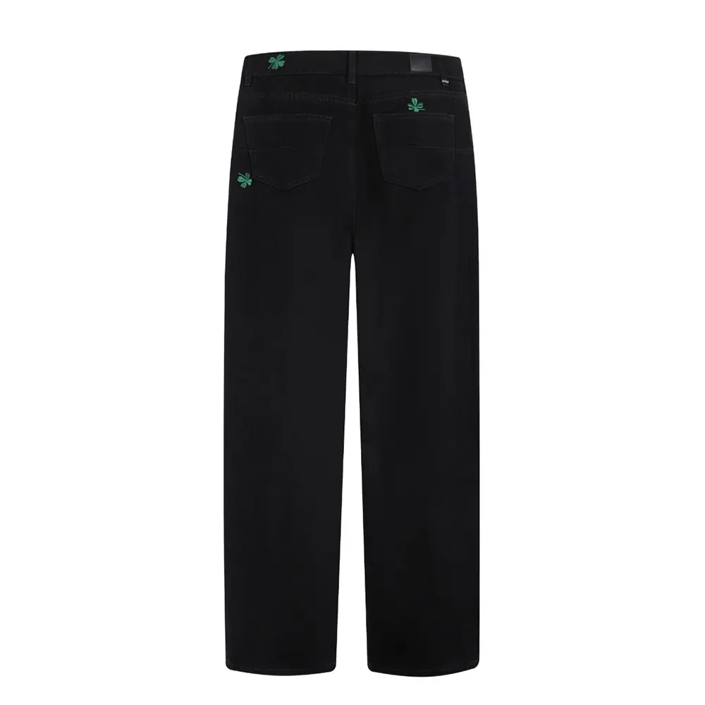 Side profile showing long regular fit of Dior Men jeans