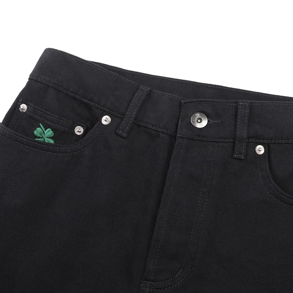 Dior Men Long Regular Jeans with Dior Clover Embroideries Black Cotton Twill - image 8