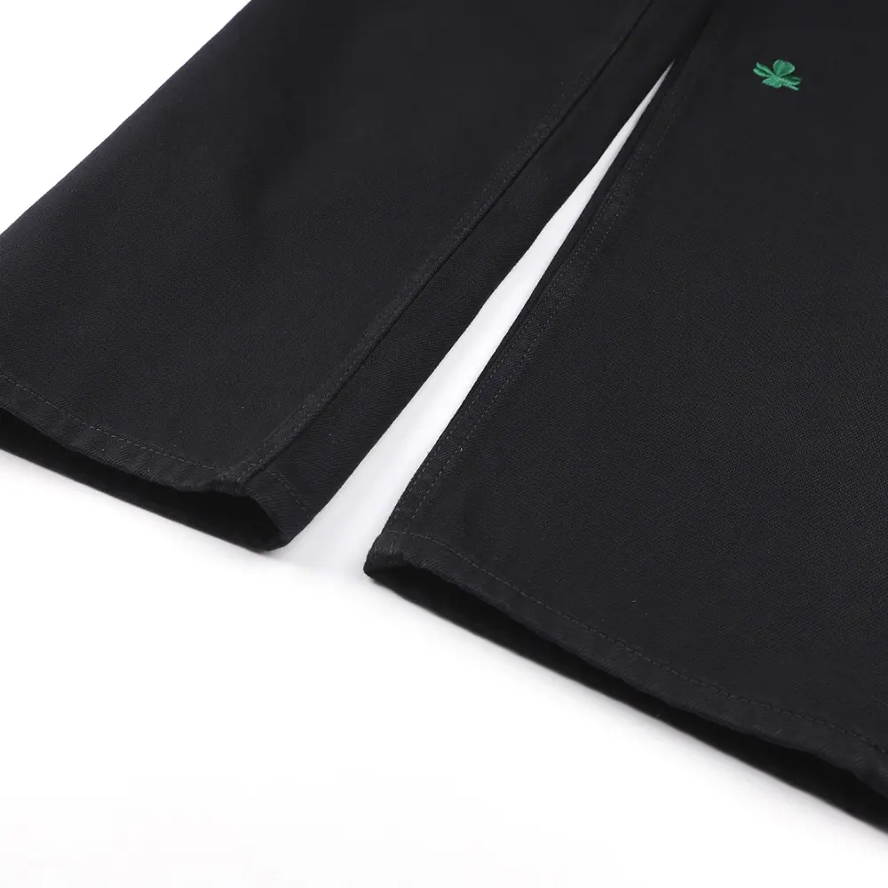 Dior Men Long Regular Jeans with Dior Clover Embroideries Black Cotton Twill - image 4