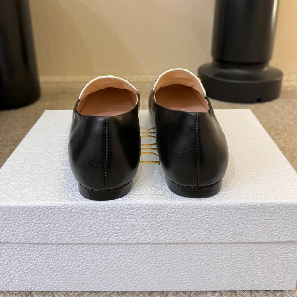 Dior Women Médaillon Loafer Black and White Lambskin - image 7