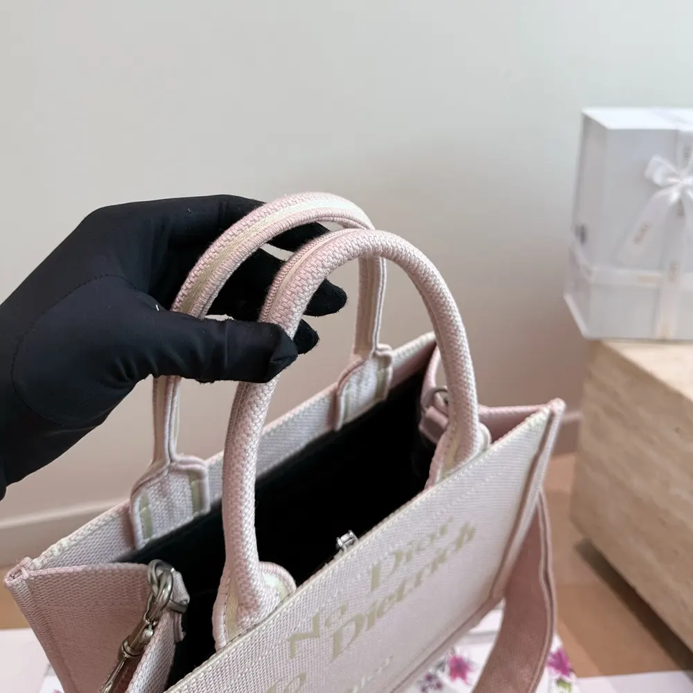 Dior Women Medium Dior Book Tote with Strap Rose Tendre No Dior No Dietrich Embroidery - image 10