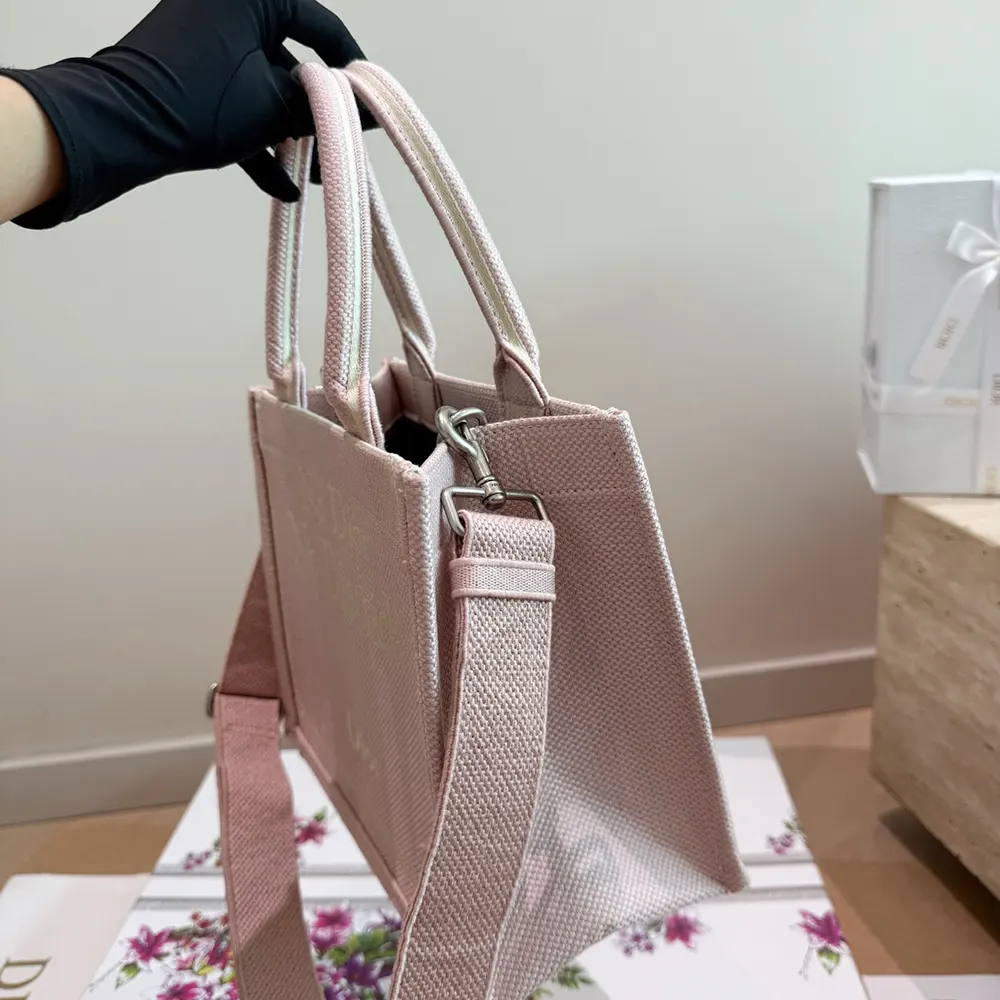 Dior Women Medium Dior Book Tote with Strap Rose Tendre No Dior No Dietrich Embroidery - image 4