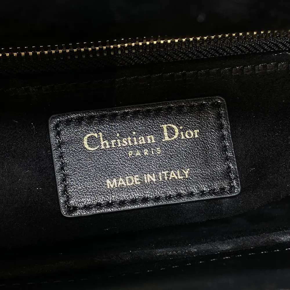 Dior Women Lady Dior Dioramour Bag Black Cannage Lambskin with Star Motif - image 10
