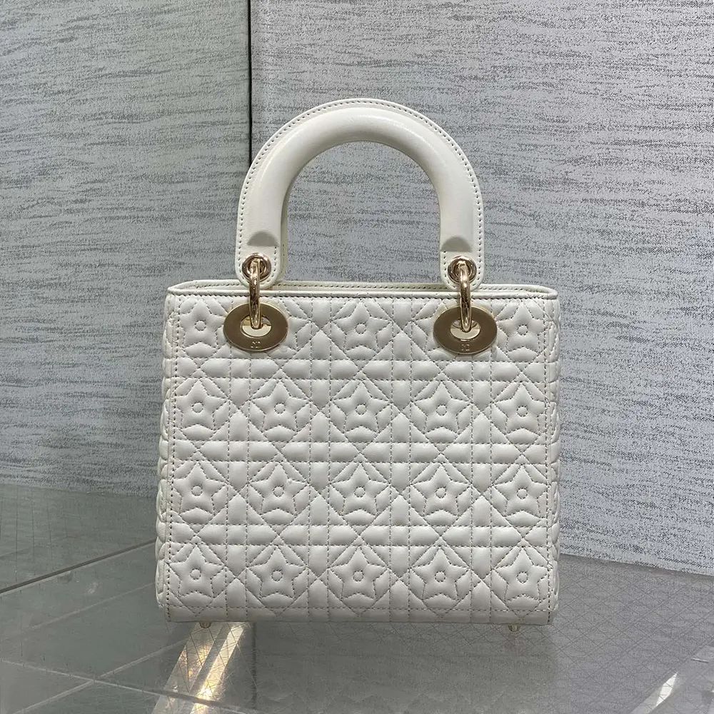 Dior Women Lady Dior Dioramour Bag Latte Cannage Lambskin with Star Motif - image 4