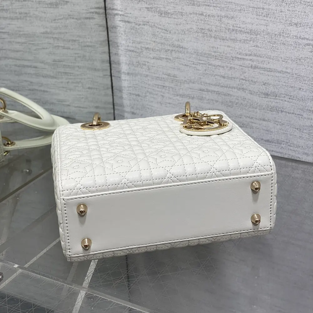 Dior Women Lady Dior Dioramour Bag Latte Cannage Lambskin with Star Motif - image 6