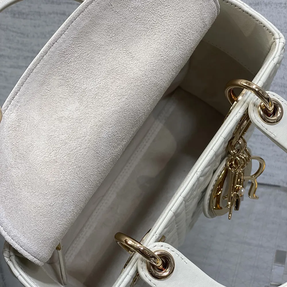 Dior Women Lady Dior Dioramour Bag Latte Cannage Lambskin with Star Motif - image 10