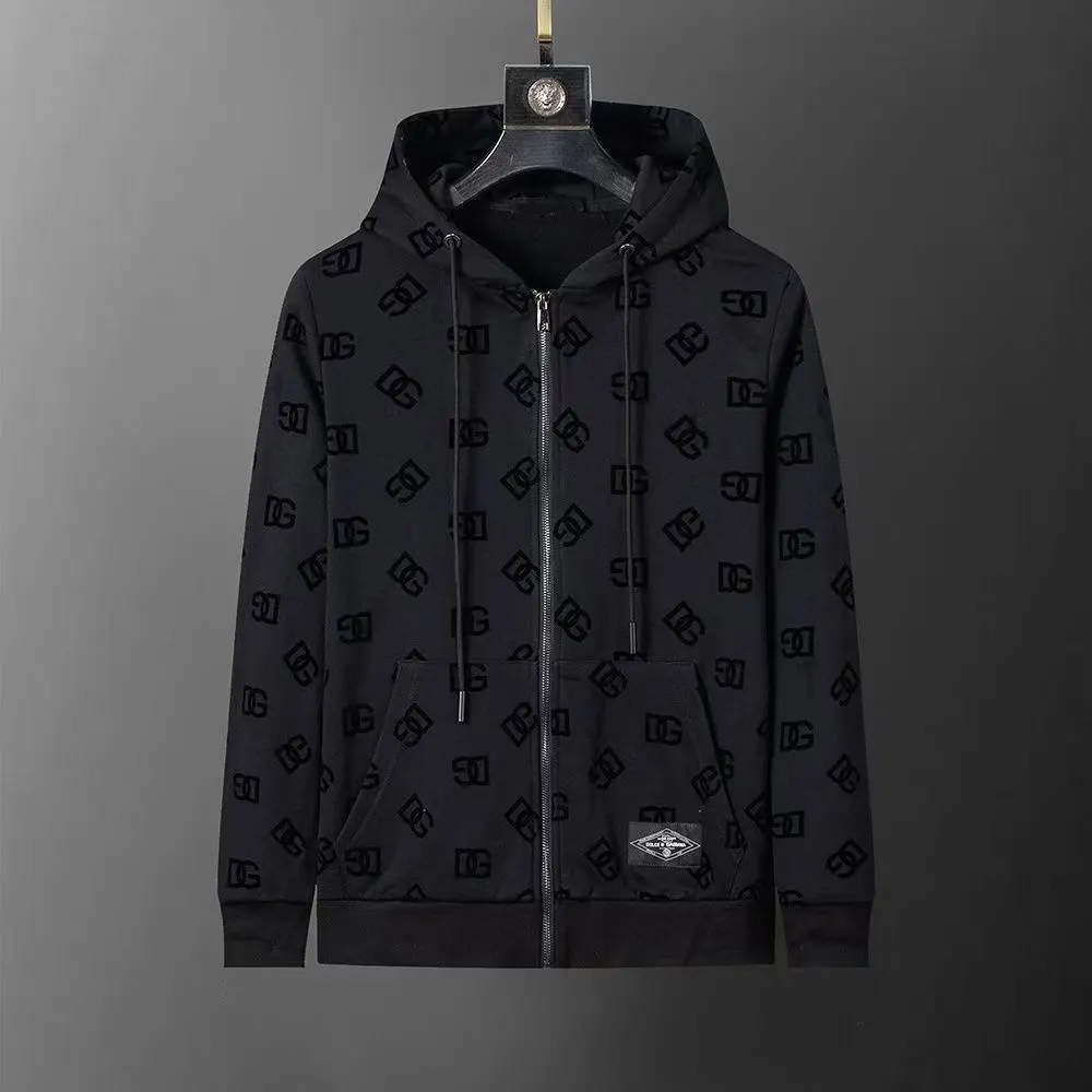 Close-up of flocked DG logo print on Dolce Gabbana D&G Men Jersey Sweatshirt