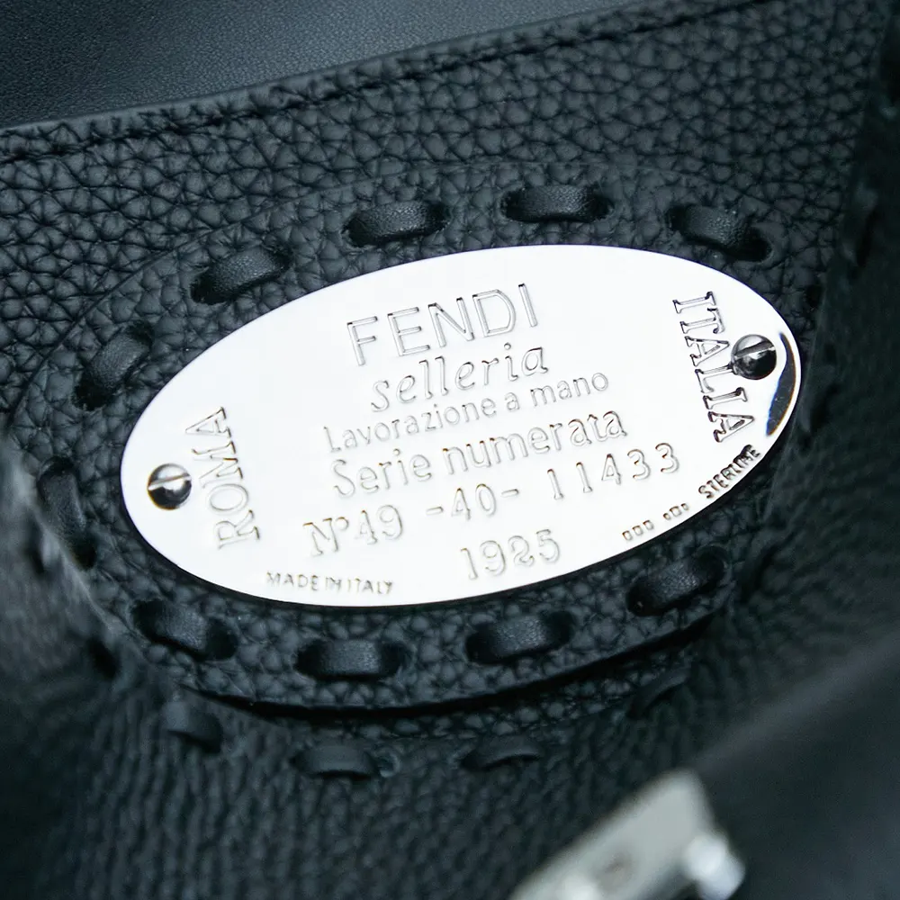 Fendi Women Baguette® Mini Black Selleria Bag with 309 Hand-sewn Stitches - image 11