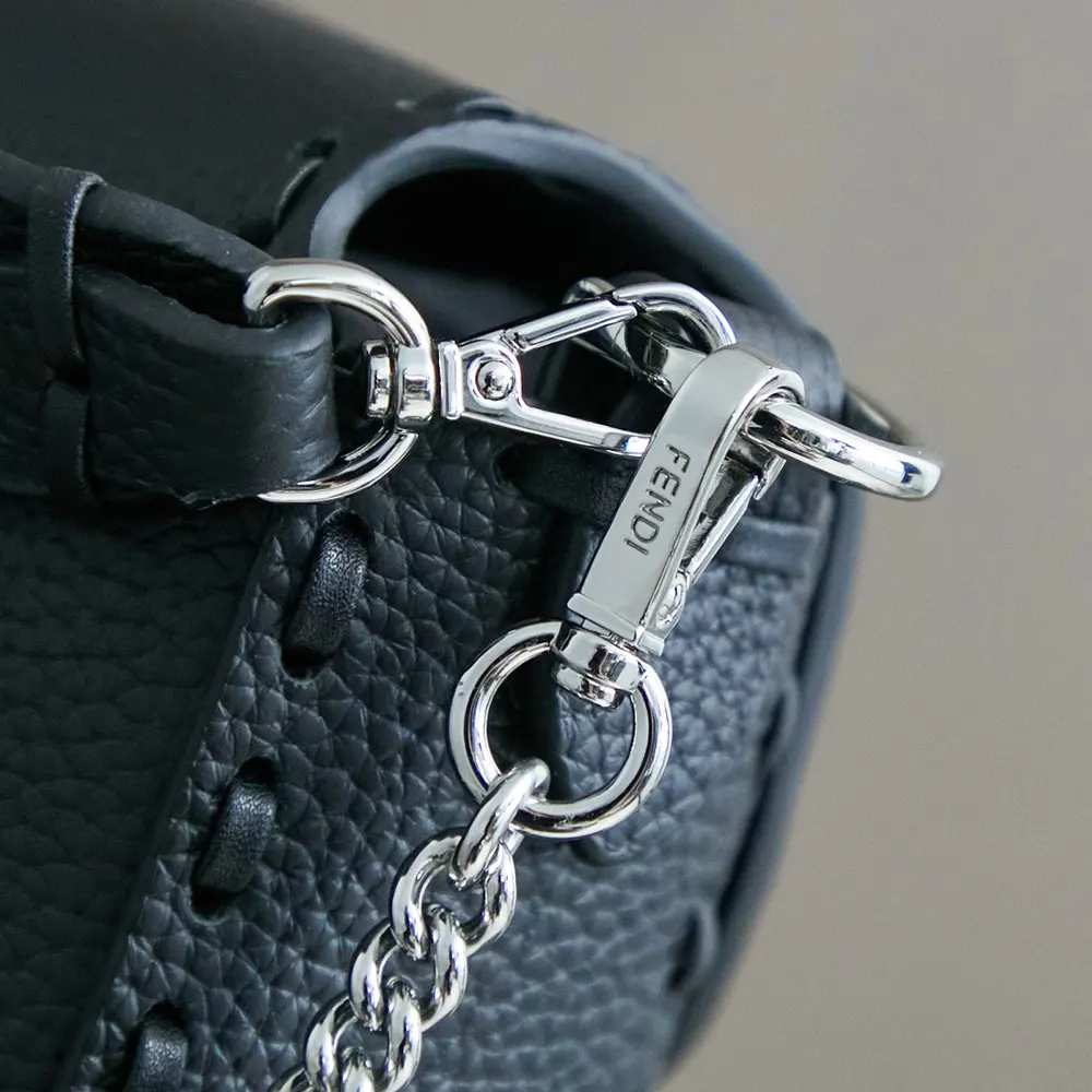 Fendi Women Baguette® Mini Black Selleria Bag with 309 Hand-sewn Stitches - image 9
