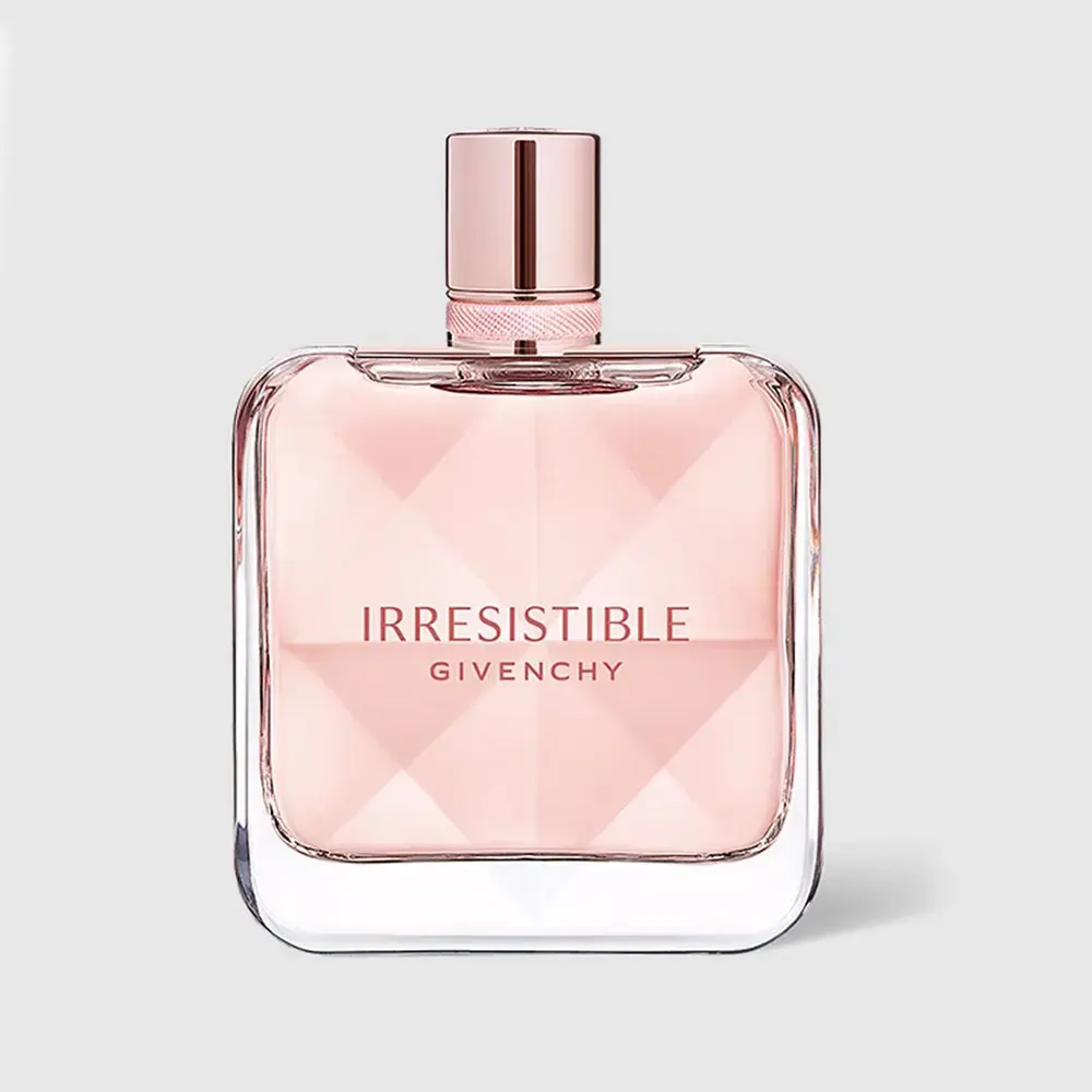 Front view of Givenchy Women Irresistible Eau de Parfum pink bottle