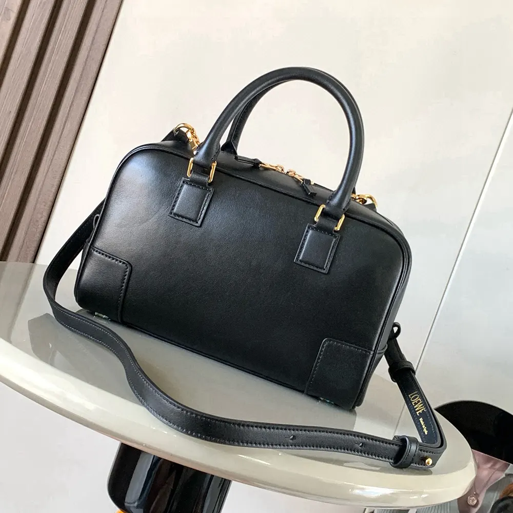 Side profile showing silver hardware on Loewe Unisex Amazona 23 Bag