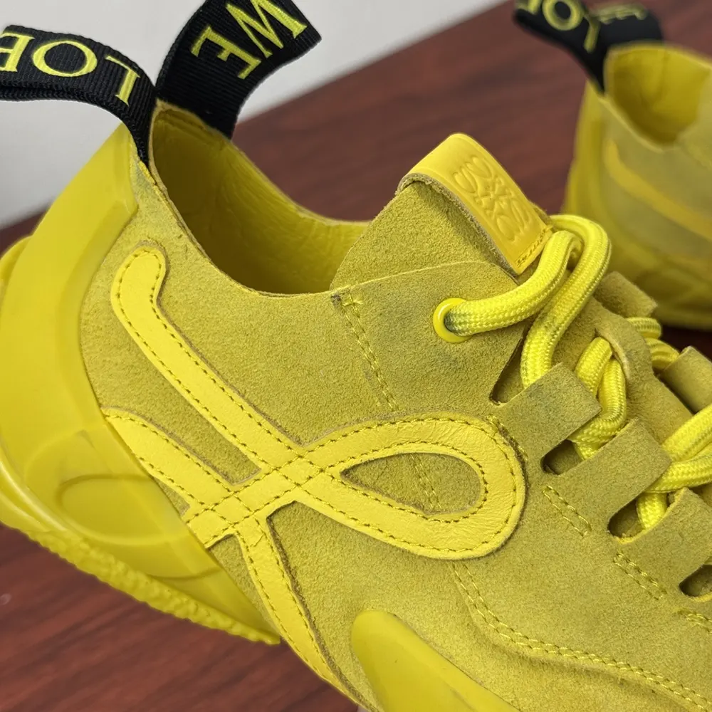 Loewe Unisex Grip Sneaker in Calfskin Suede-Yellow - image 8