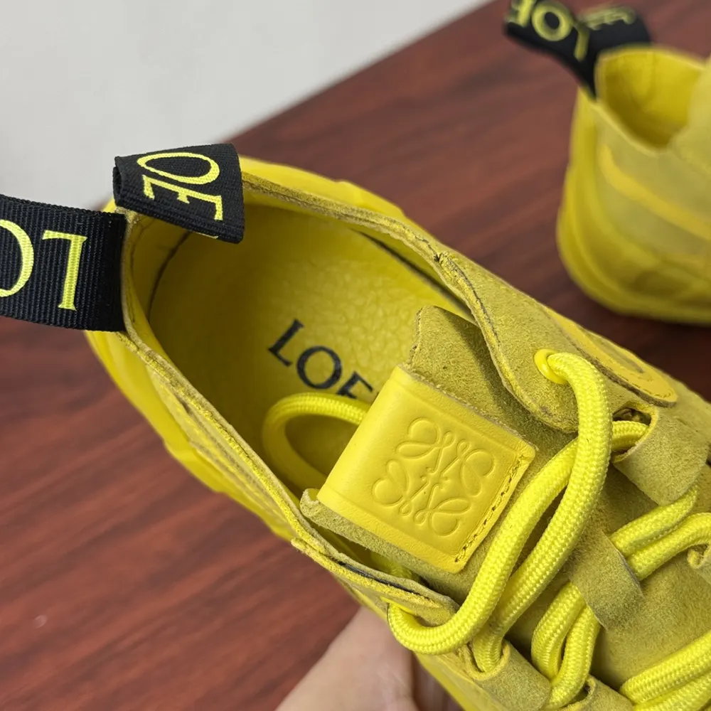 Loewe Unisex Grip Sneaker in Calfskin Suede-Yellow - image 7