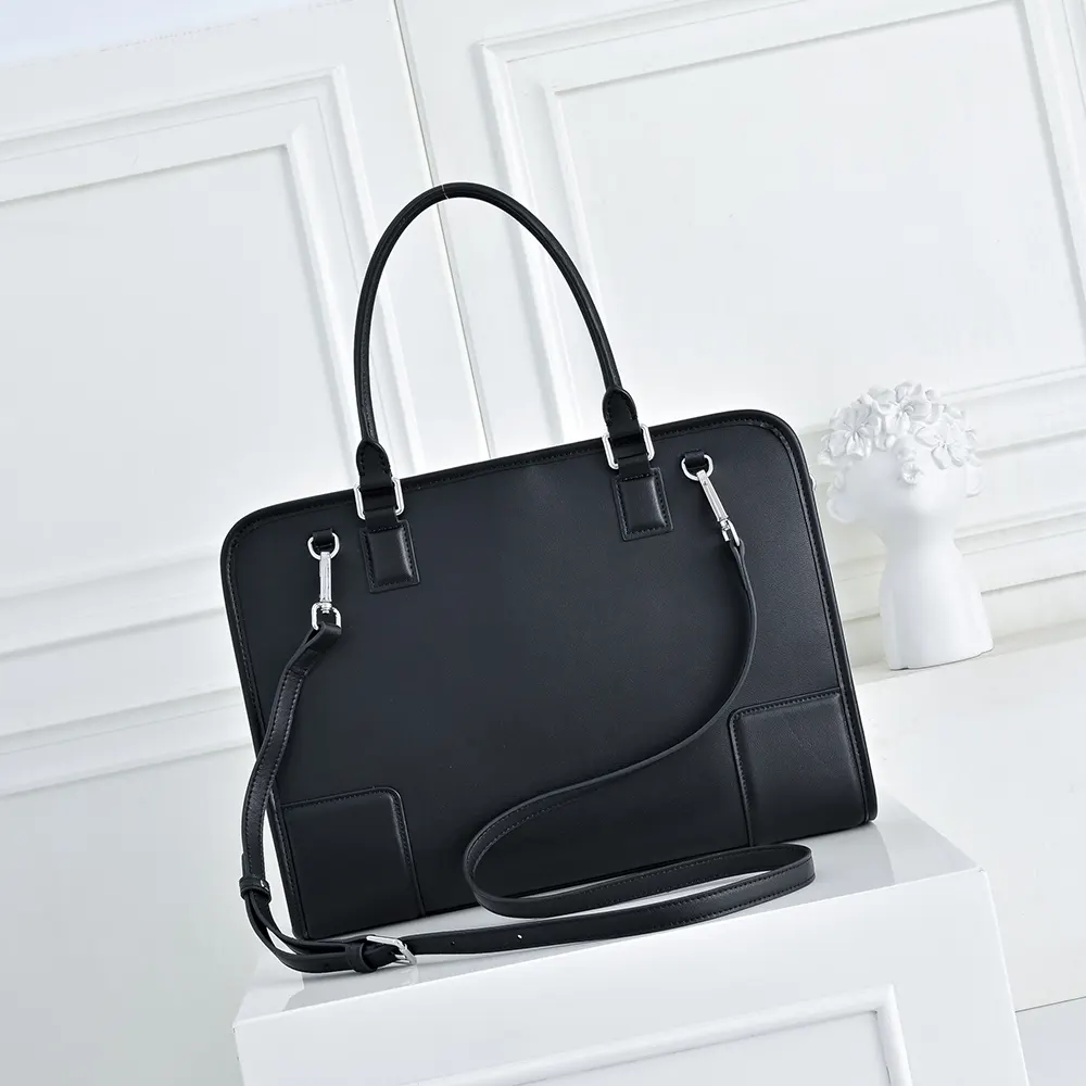 Side view showing structured silhouette of Loewe Women Large Amazona 180 Bag