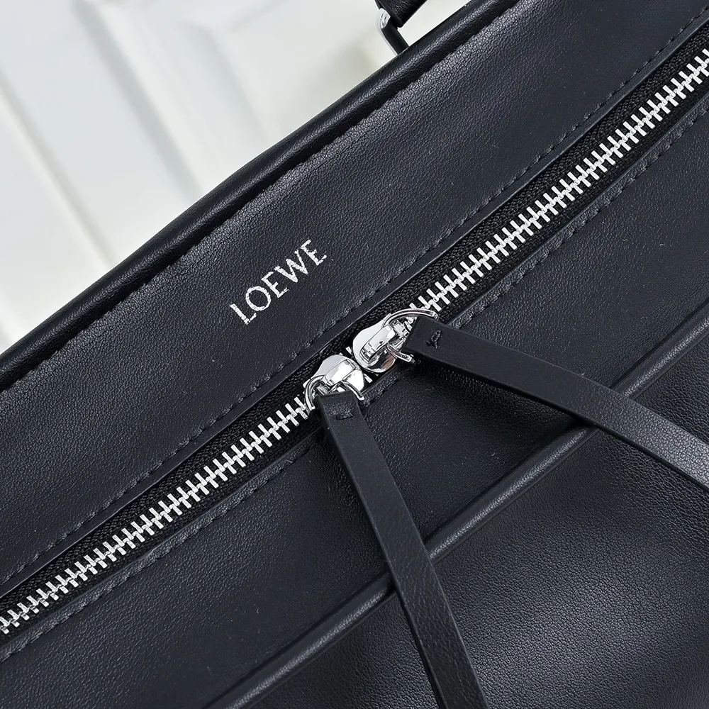 Loewe Women Large Amazona 180 Bag in Soft Calfskin-Black - image 9